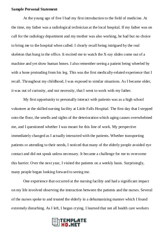 Personal Statement Template For College 11 Personal Statement Template For College 11