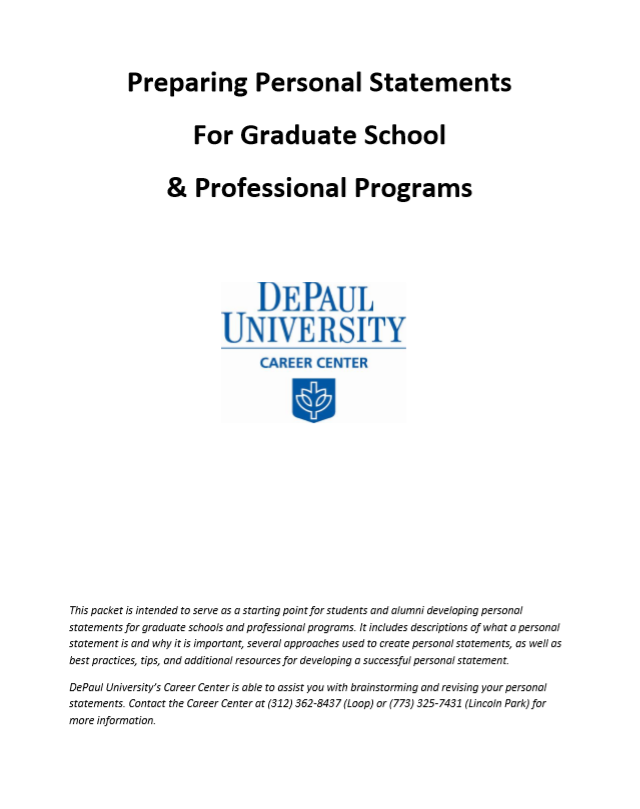 Personal Statement Template for Graduate School Personal Statement Template for Graduate School