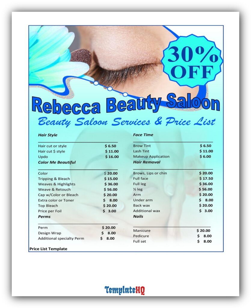 Price List Template 14