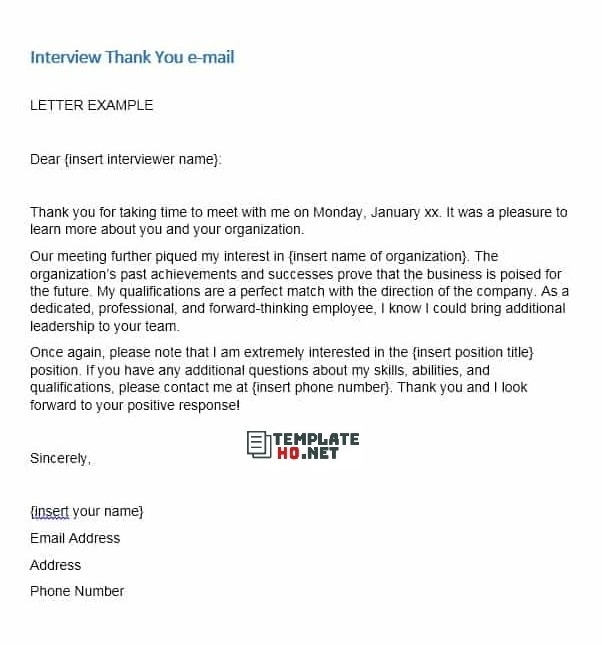 Thank You Email After Interview 09