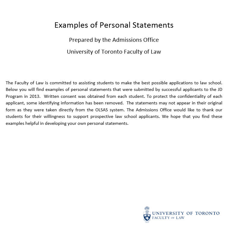 University Personal Statement Template University Personal Statement Template