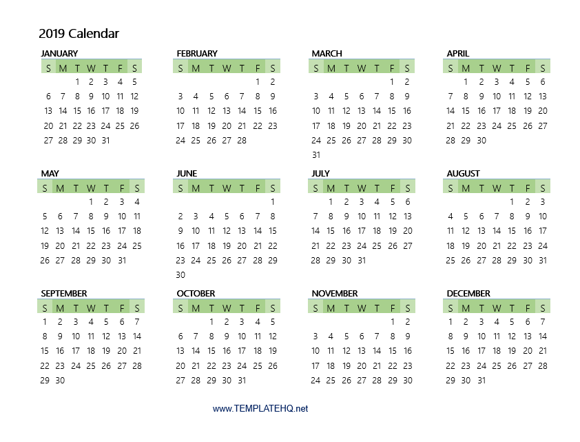 Yearly calendar on one page Yearly calendar on one page