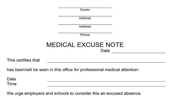 doctors note template