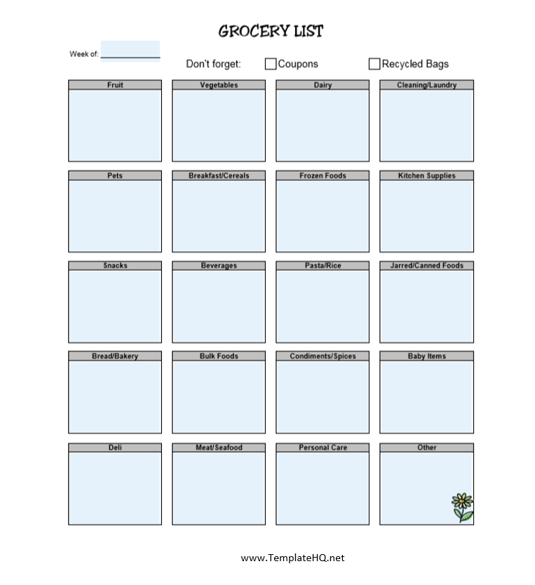 grocery list template pdf grocery list template pdf