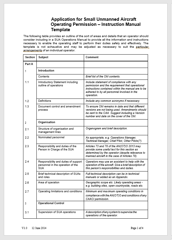 instruction manual template