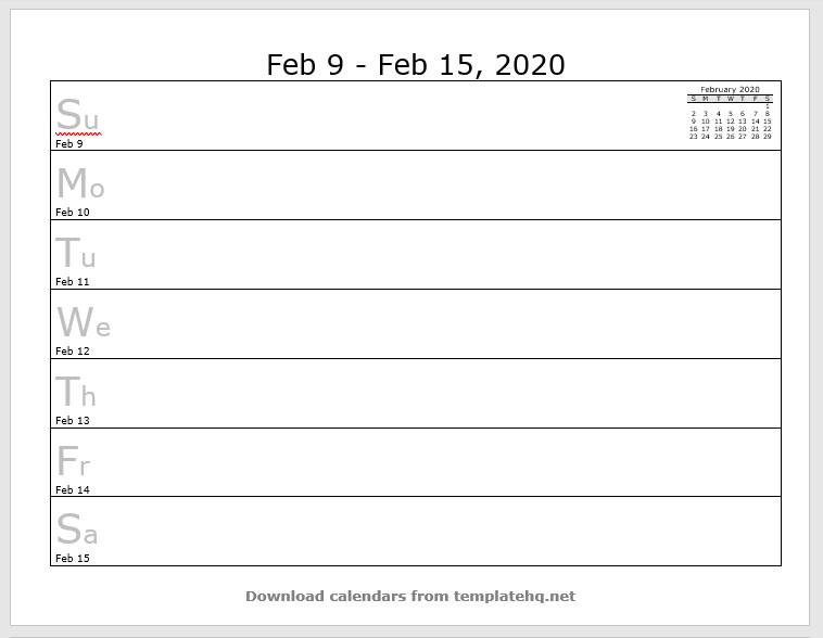 weekly calendar template 07