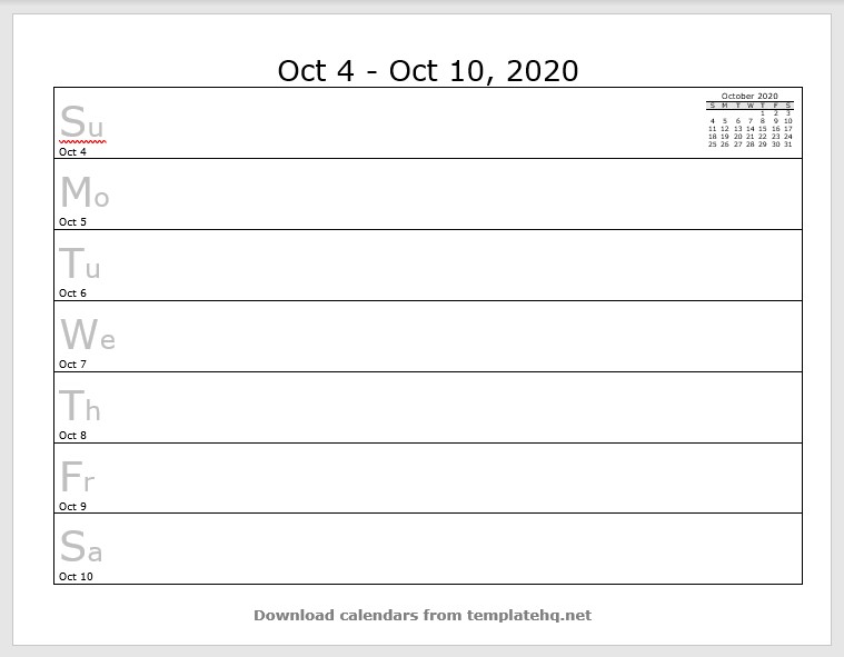 weekly calendar template 41