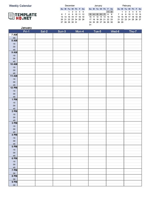 weekly calendar template excel weekly calendar template excel