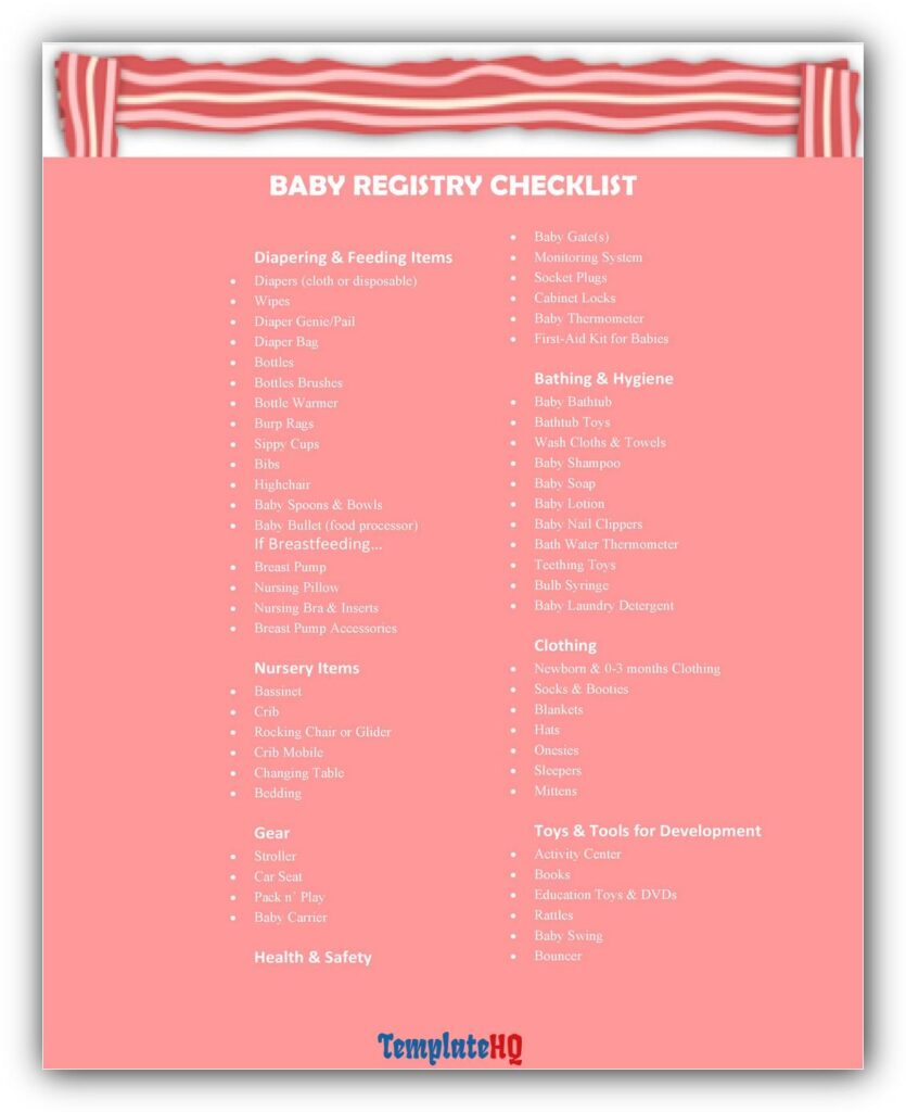 Baby Registry Checklist 21
