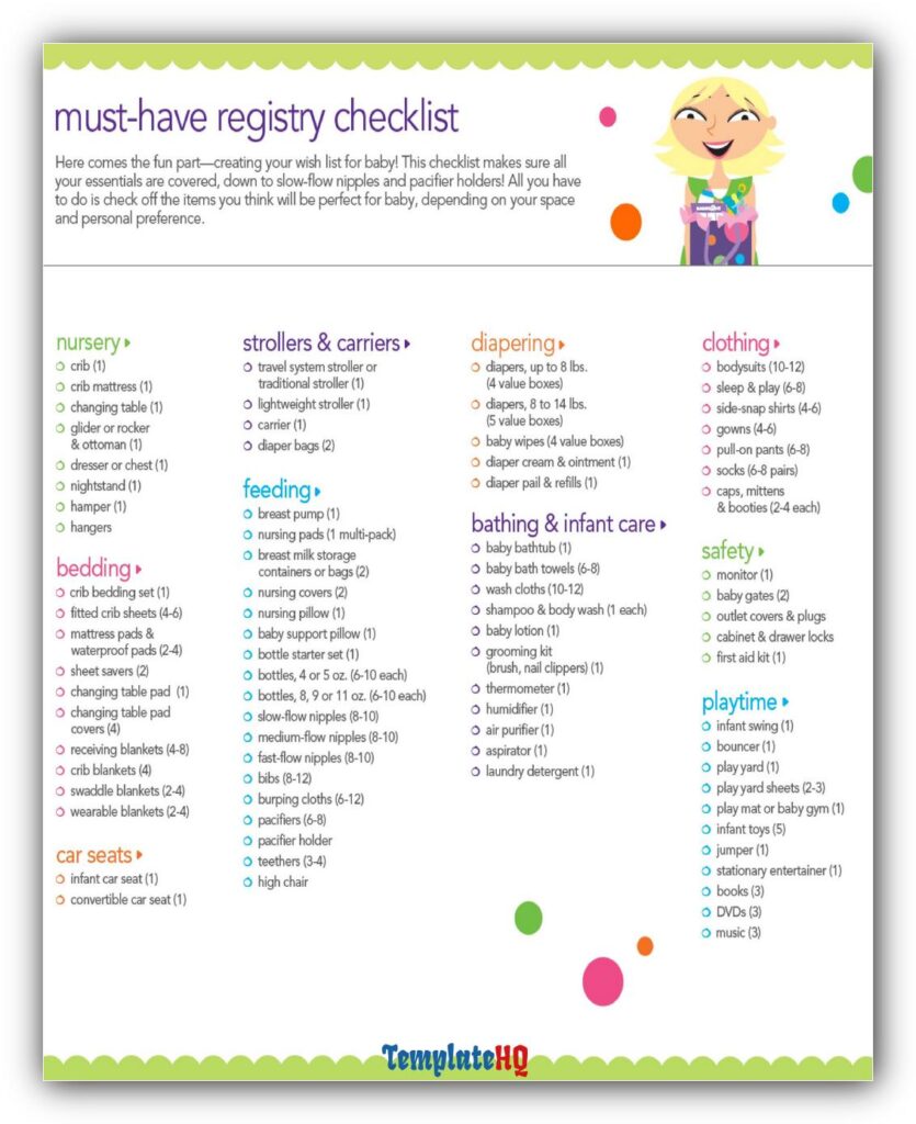 Baby Registry Checklist 31