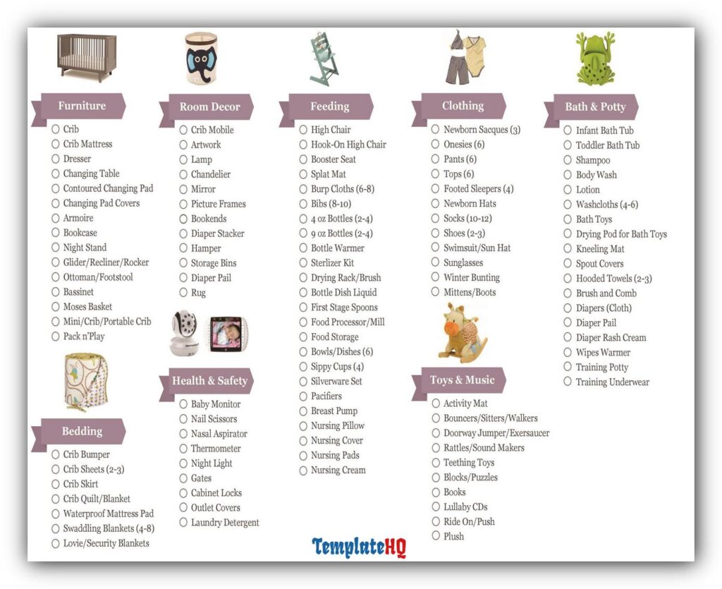 Baby Registry Checklist 34 Baby Registry Checklist 34