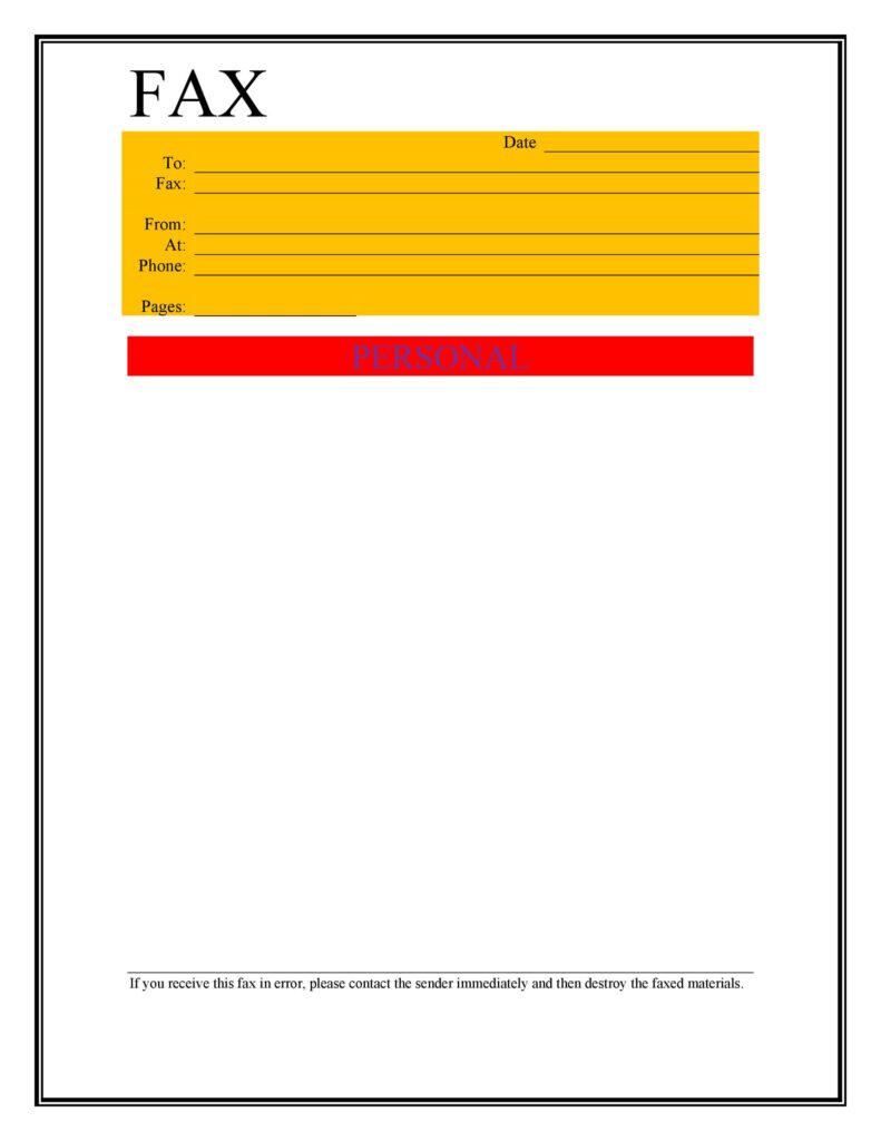 Fax Cover Sheet Template 03