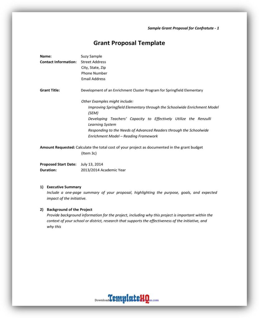 grant proposal sample 11 grant proposal sample 11