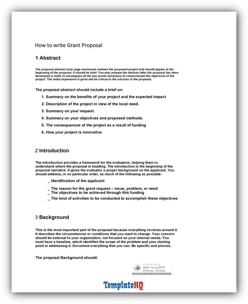 grant proposal sample 14 grant proposal sample 14