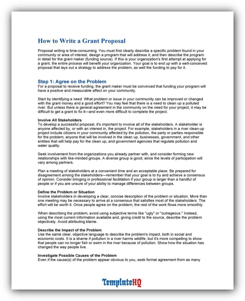 grant proposal sample 18 grant proposal sample 18