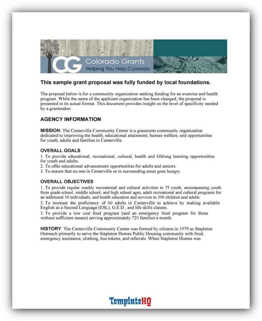 grant proposal sample 19 grant proposal sample 19