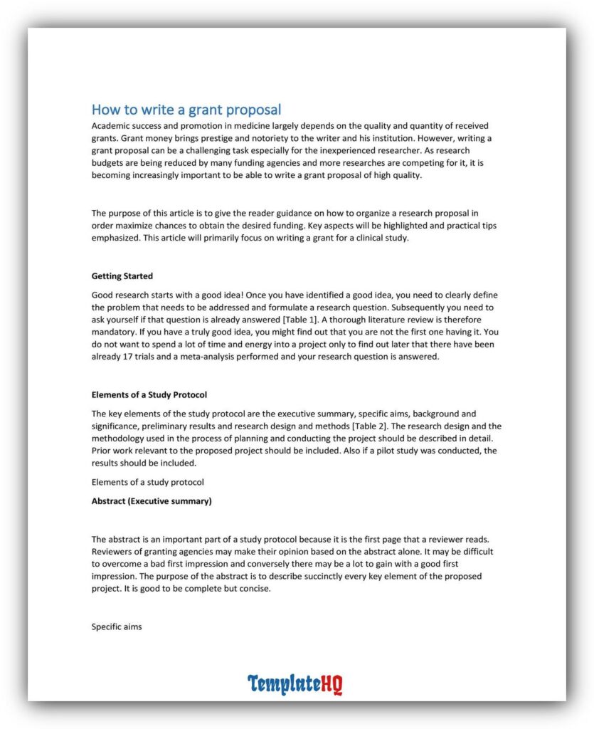 grant proposal sample 43 grant proposal sample 43