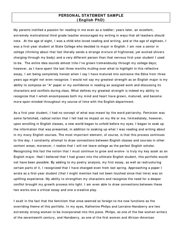 Personal statement for jobs