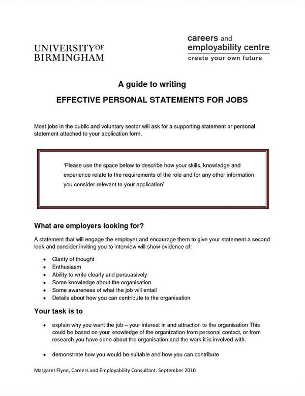 personal statement examples for jobs 04 personal statement examples for jobs 04