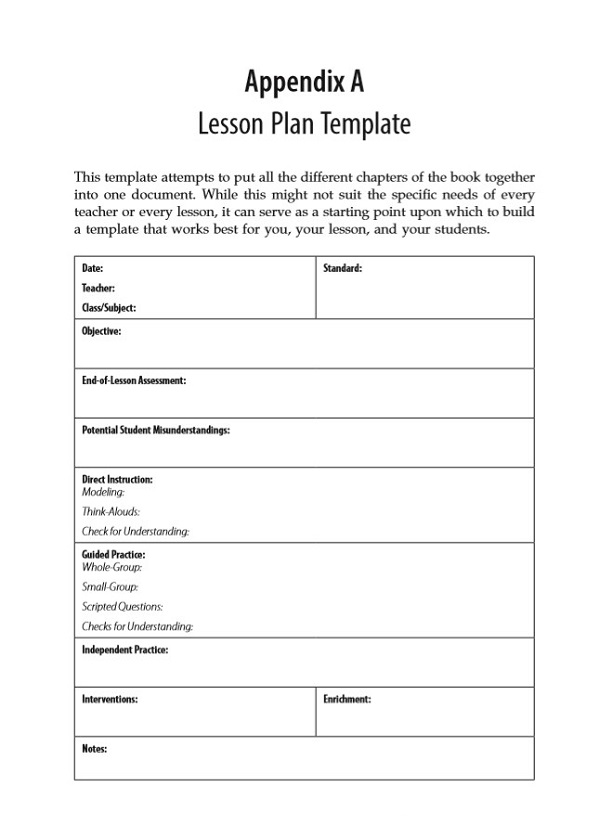 Lesson Plan Template For High School PDF Lesson Plan Template For High School PDF