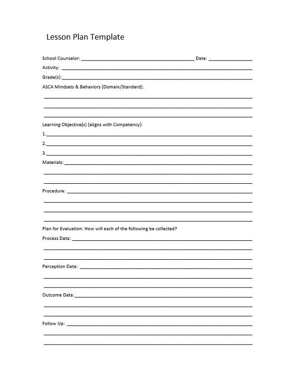 Lesson Plan Template Lesson Plan Template