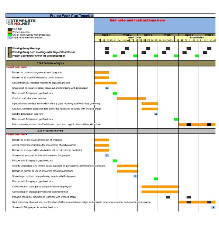 Work Plan Template Excel from www.templatehq.net