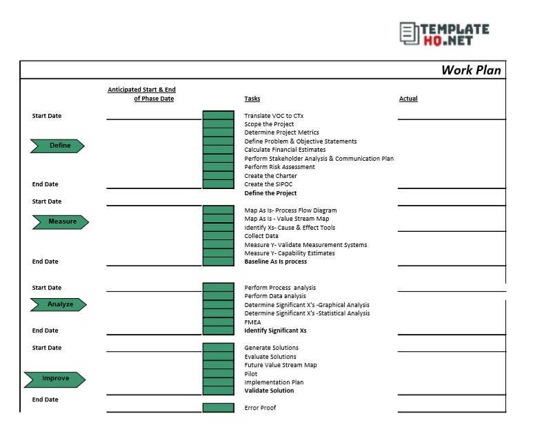 Work Plan Template Excel