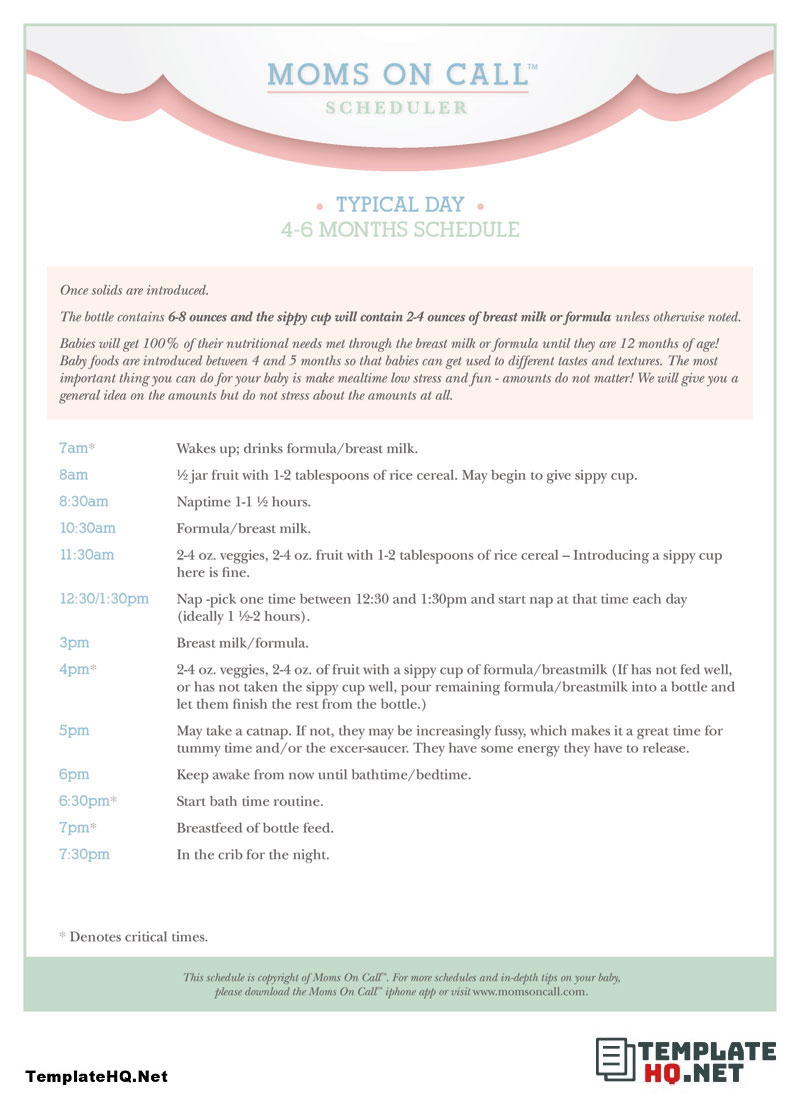 Baby Feeding Schedule at 4 Months Baby Feeding Schedule at 4 Months