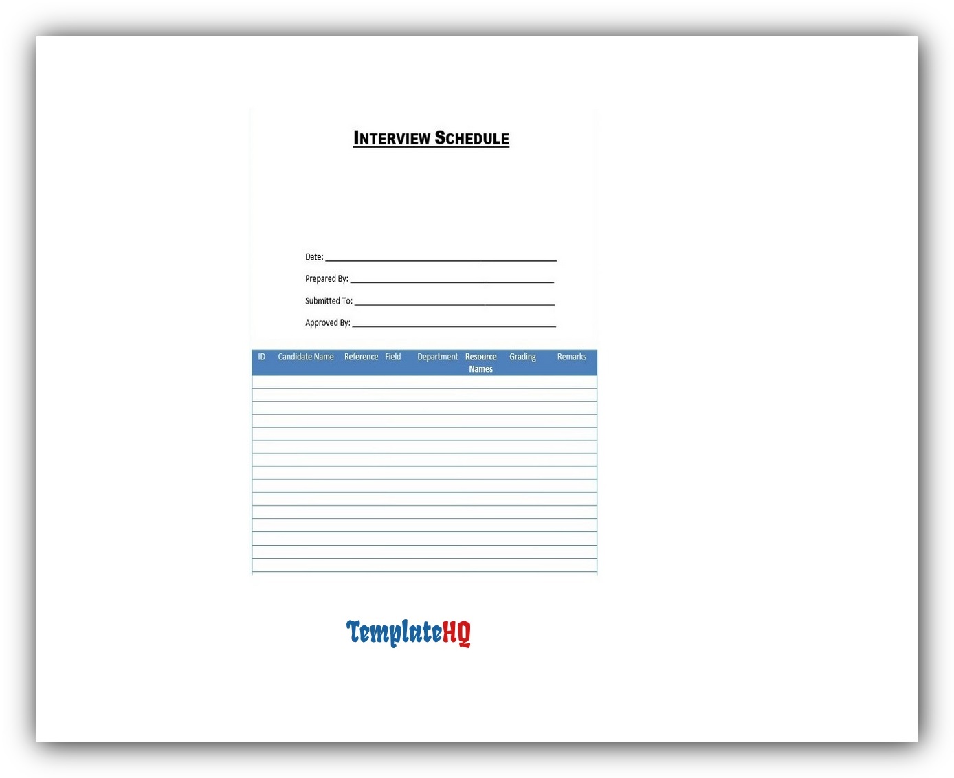 9 Outstanding Interview Schedule Template 3 Interview Schedule Templates
