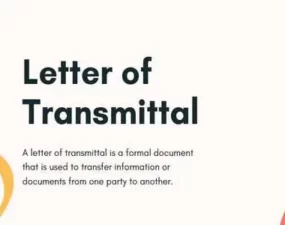 Letter of Transmittal Example Featured