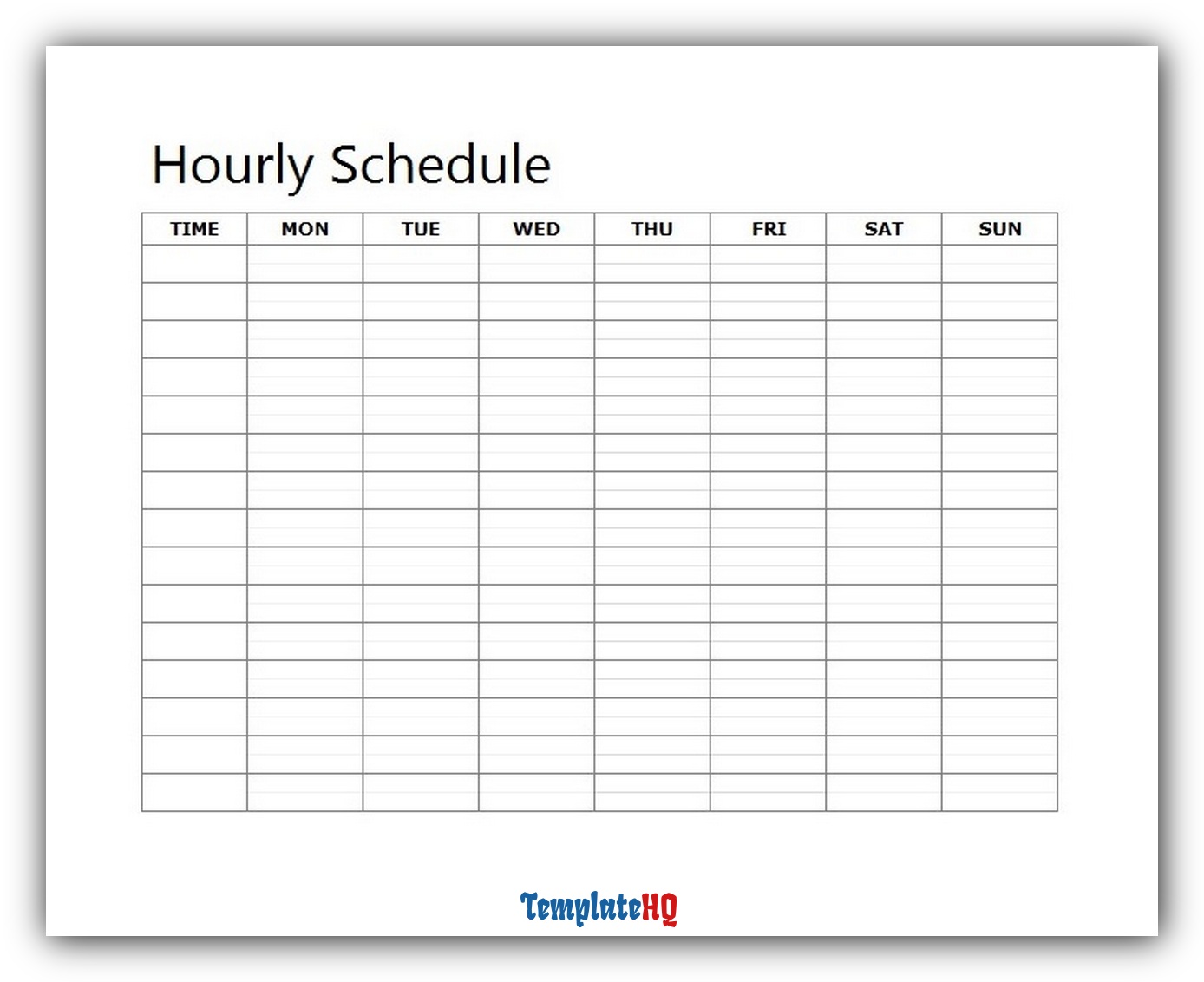 10 Excellent Hourly Schedule Template Excel 4 Printable hourly schedule template