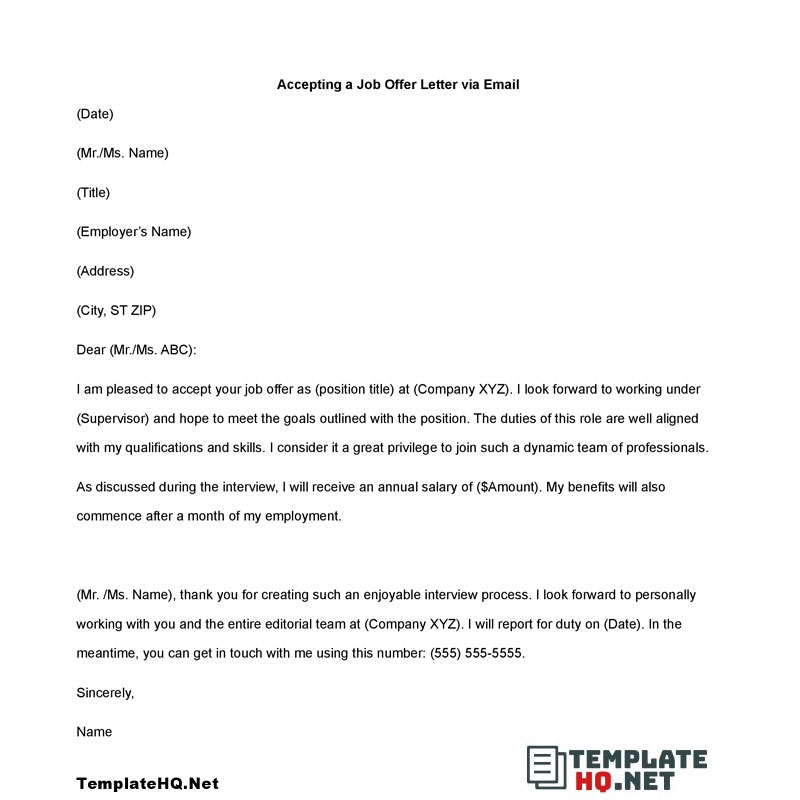Accept Letter For Job Offer from www.templatehq.net