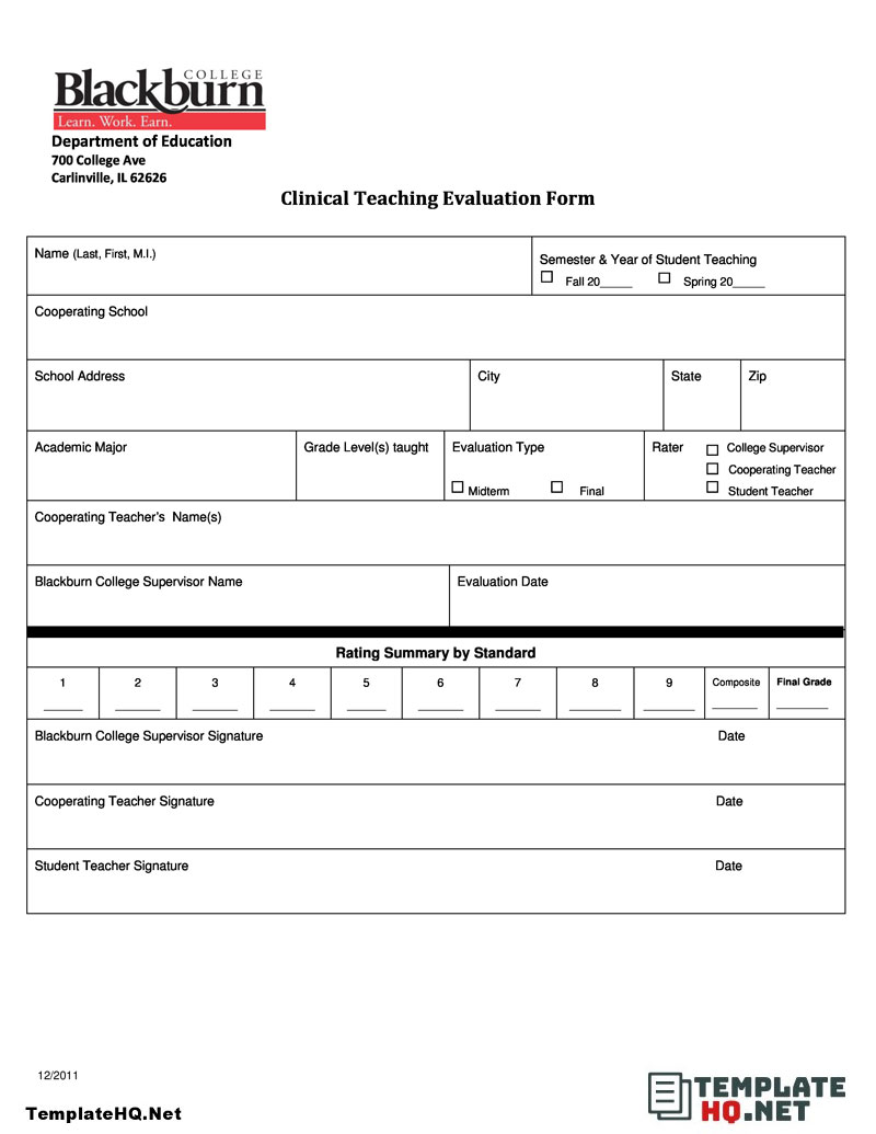 Clinical Teacher Assessment Clinical Teacher Assessment