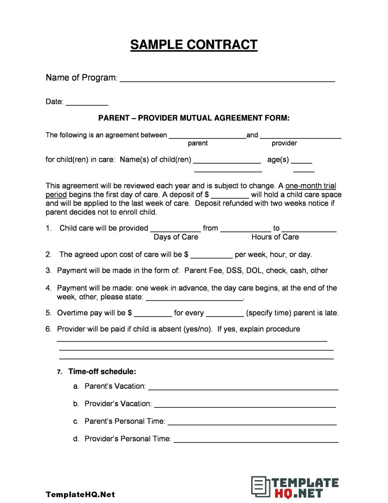Daycare Parent Conference Form