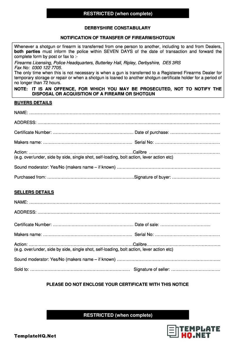 Gun Registration Transfer Gun Registration Transfer