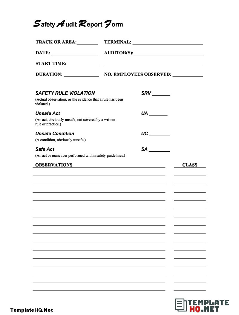 7 Best Informative Parts Of Audit Report Form Template Hq