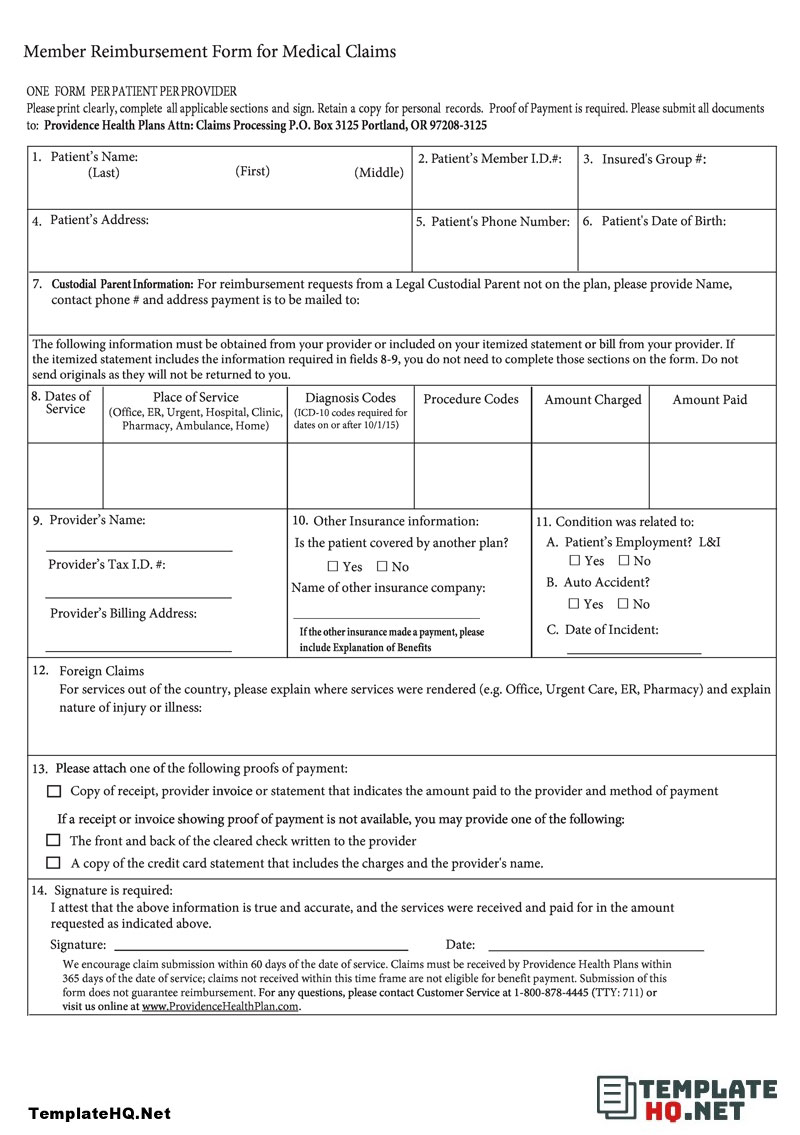 Sample Medical and Prescription Claim Form Sample Medical and Prescription Claim Form