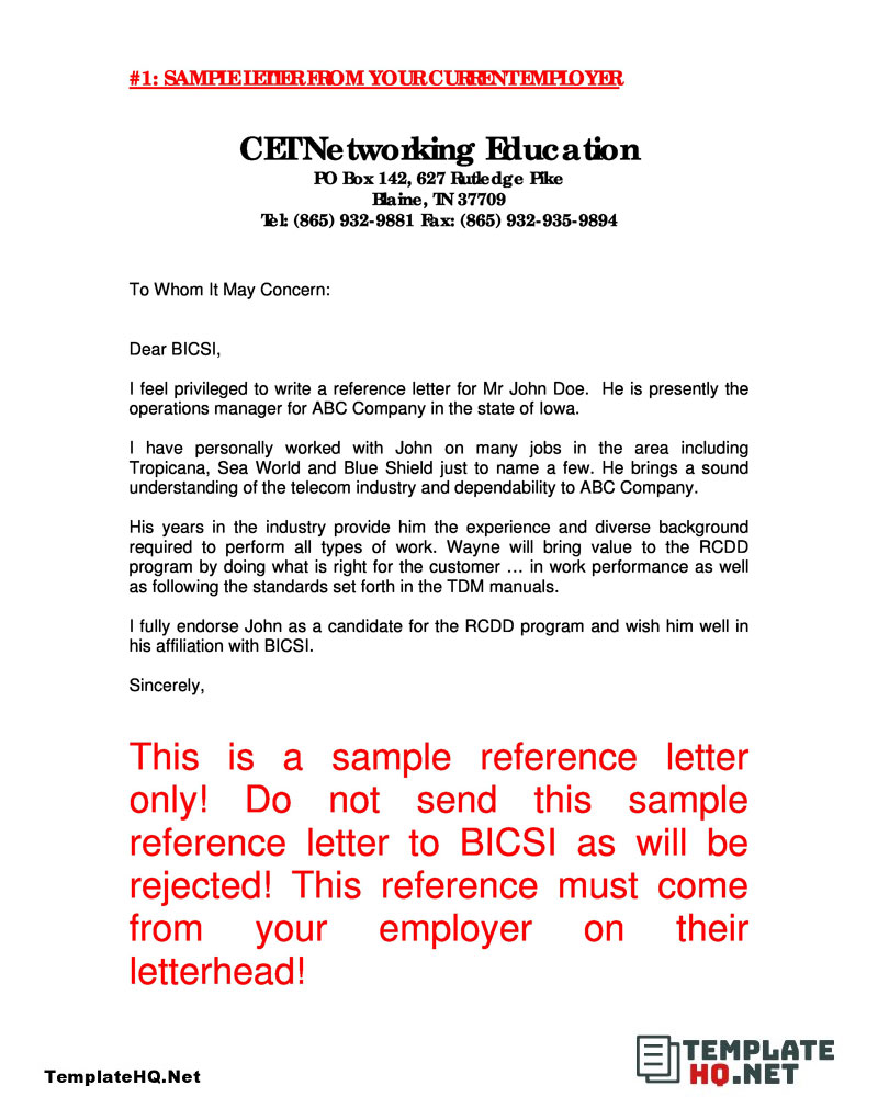 Sample Recommendation Letter From Employer Sample Recommendation Letter From Employer