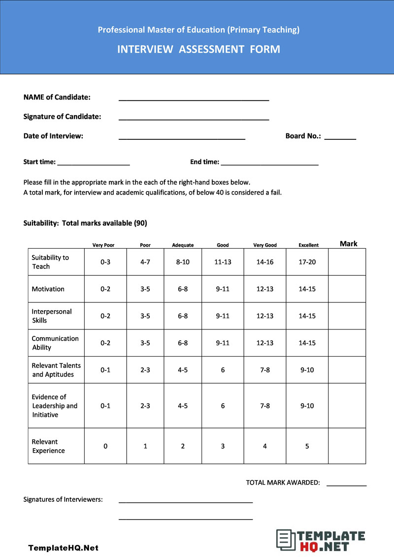 Teacher Interview Assessment Teacher Interview Assessment