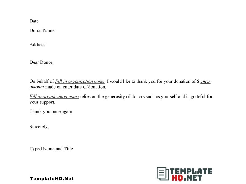 Donation Letter Thank You from www.templatehq.net