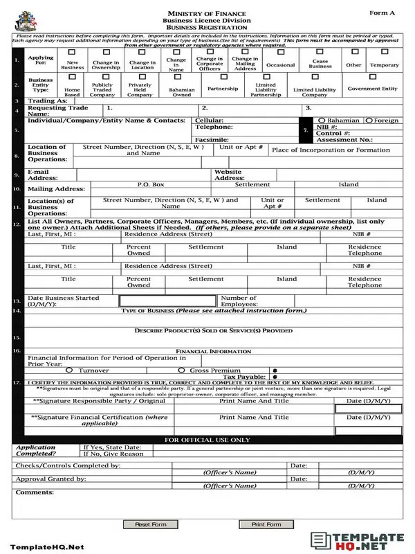 Business Sample Registration Form Business Sample Registration Form