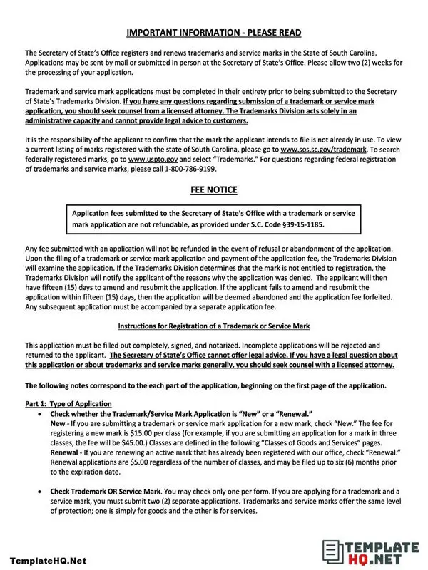 Free Application Form For Trademark Registration Free Application Form For Trademark Registration