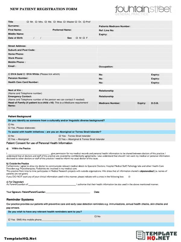 Sample New Patient Registration Form in PDF Sample New Patient Registration Form in PDF