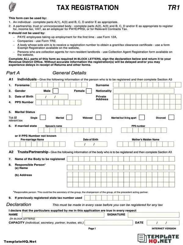 Tax Sample Registration Form Tax Sample Registration Form