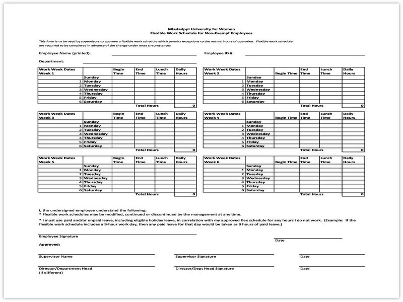 Work schedule template in excel 06 Work schedule template in excel 06