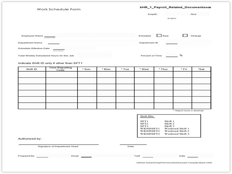 Work schedule template in excel 07 Work schedule template in excel 07
