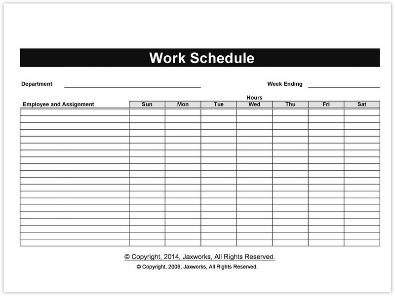 Work schedule template in excel 08 Work schedule template in excel 08