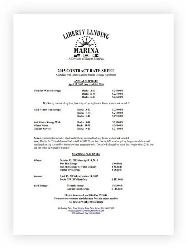 Contractor Rate Sheet Template