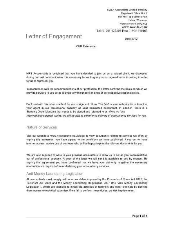 Engagement Letter 50