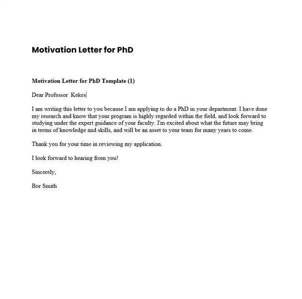 Motivation Letter For PhD 01
